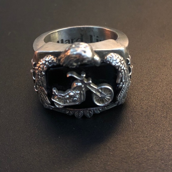 The Bradford Exchange Other - 🏍 Silver & Onyx Motorcycle Ring